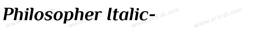 Philosopher Italic字体转换